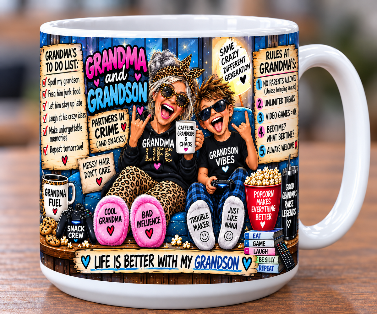 Grandma and Grandson Mug - Life Is Better With My Grandson