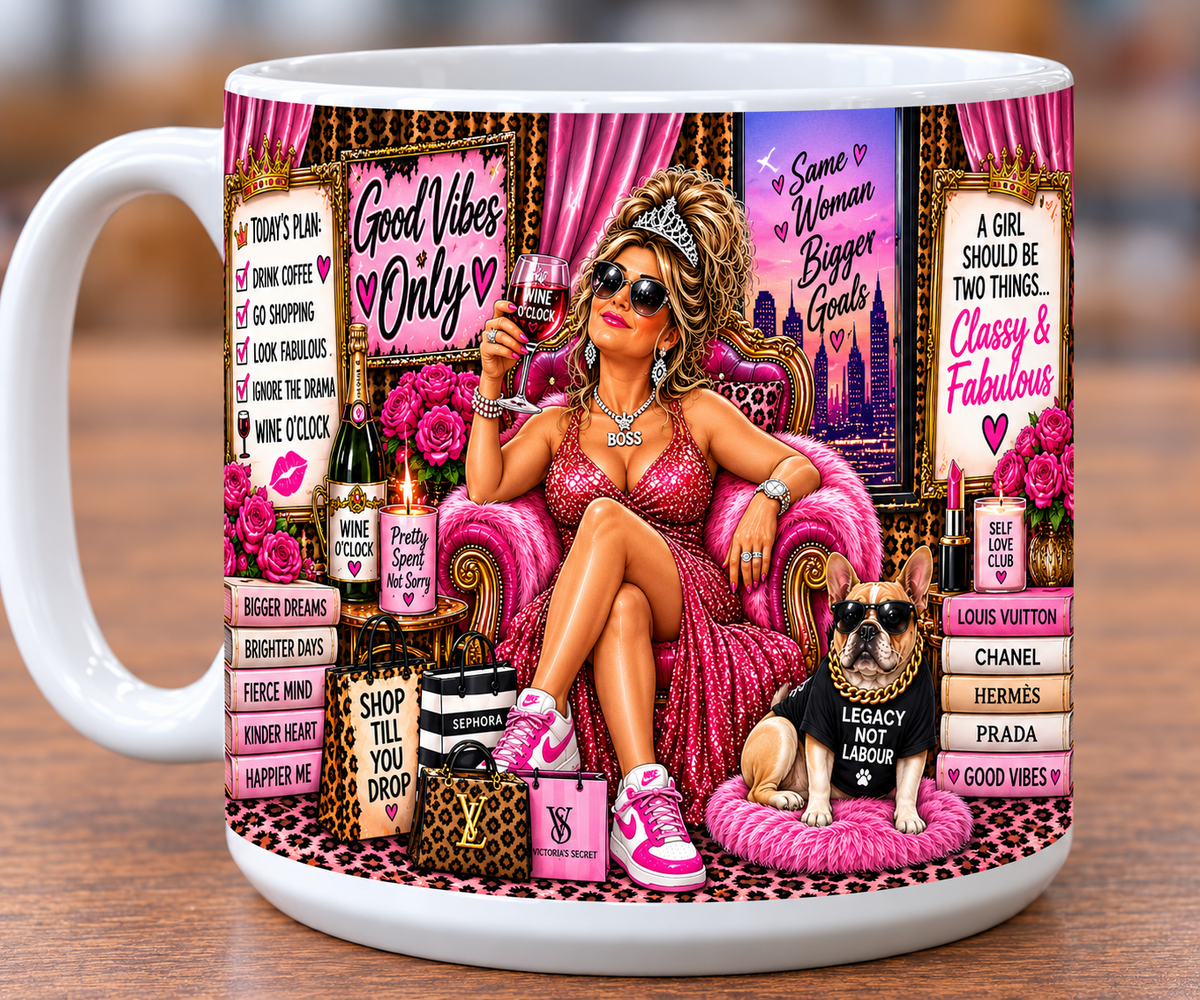 Classy and Fabulous Boss Lady Mug - Good Vibes Only