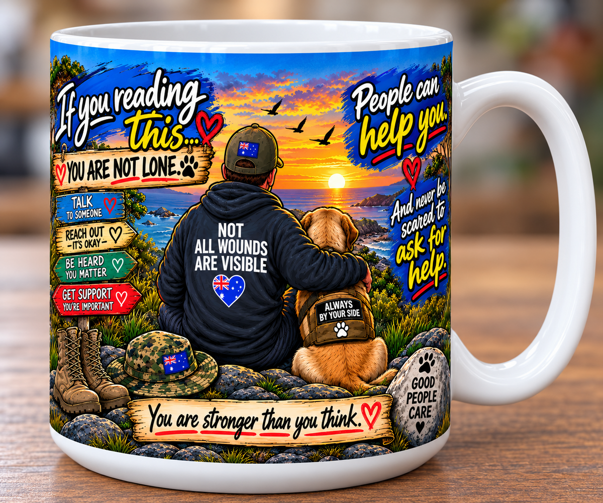 You Are Not Alone Mug - Veteran & Mental Health Support Gift